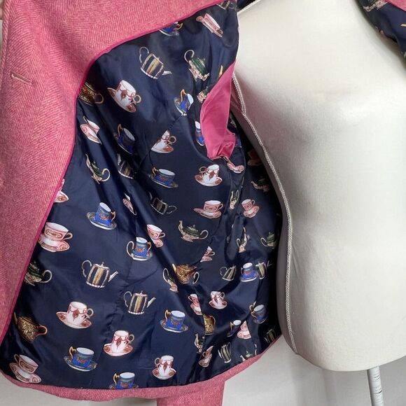 Talbots Pink Wool Tea Coffee Cup Lining Business Casual Blazer Jacket Size 18 - Picture 6 of 10